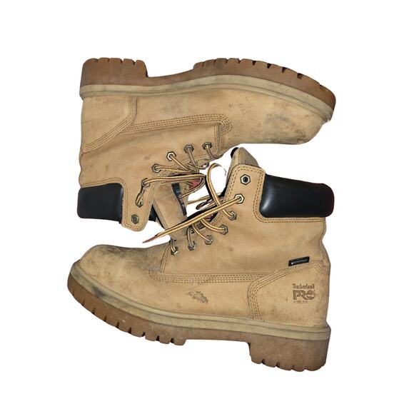 Timberland PRO Anti-Fatigue Work Boots Wheat Leather Size 10.5M Men’s - Picture 2 of 7